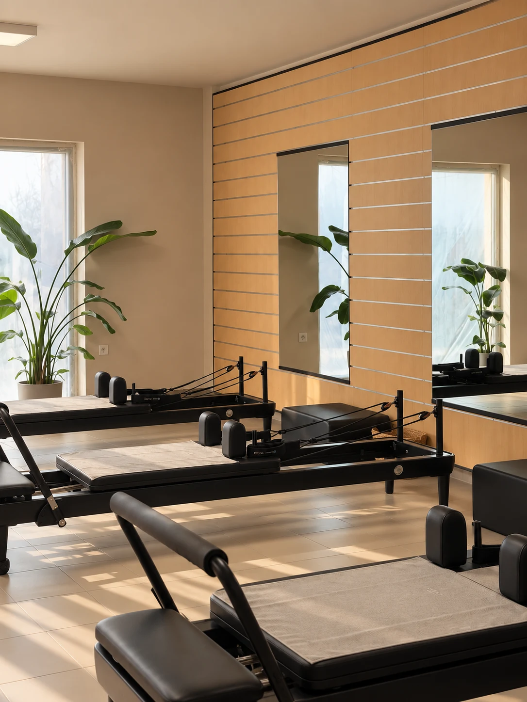 A Yuzu Pilates saját pápai stúdiója és bemutatóterme reformer gépekkel